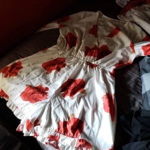 White and red romper